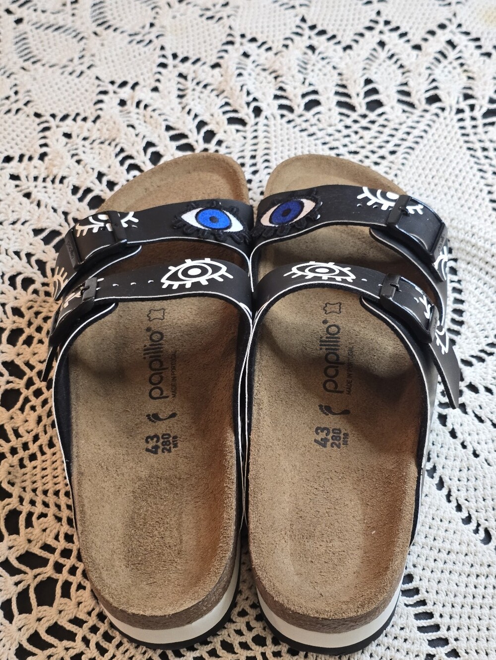 Papillio By Birkenstock, Arizona Eye Sandals, Slides Womens 12, Nwot - Picture 7 of 12